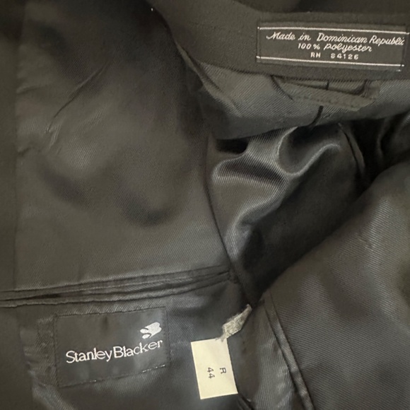 Stanley Blacker Full Tuxedo 44R Pants 34" waist 32" inseam Gently worn vintage - Picture 7 of 7